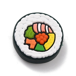 Perle focali in silicone ecologico per uso alimentare, masticare perline per i denti, fare collane fai-da-te fai-da-te, sushi, colorato, 22x8mm, Foro: 2 mm