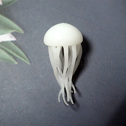 Modello sealife, riempitivo in resina uv, creazione di gioielli in resina epossidica, medusa, bianco, 1.8x0.6cm