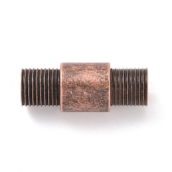 Vakuumbeschichtung im tibetischen Stil. 304 Magnetverschluss aus Edelstahl mit Klebeenden, Kolumne, Rotkupfer, 23.5 mm, Bohrung: 6 mm