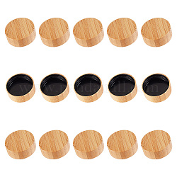 Couvercles de pots à épices, couvercle à épices en bambou pour pots à épices carrés de 4 oz, mocassin, 46x17mm, diamètre intérieur: 39.5 mm