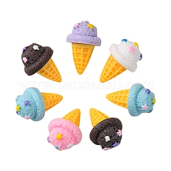 50個5色の模造アイスクリームデコレーション  食べ物を再生する  ドールハウスの装飾用  ミックスカラー  30x19x18mm  10個/カラー