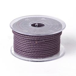 編み紐  革のアクセサリーコード  ジュエリーDIY製版材料  スレートブルー  6mm  約16.4ヤード（15m）/ロール