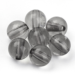 Transparent Acrylic Beads, Round, Light Grey, 16.5x15.5mm, Hole: 2.5mm, about 217pcs/500g