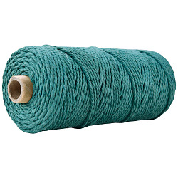 工芸品の編み物用の綿糸  ライトシーグリーン  3mm  約109.36ヤード（100m）/ロール