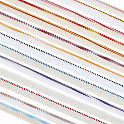 Ahadermaker 14m 14 Arten flache Buchstirnbänder aus Polyester und Baumwolle, mit Strickstreifen, für Buchbindungsdekorationen, Mischfarbe, 13~16x1 mm, 1m / Stil