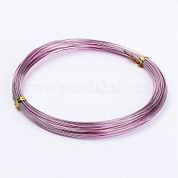 Aluminum Wires, Hot Pink, 18 Gauge, 1.0mm, about 10m/roll