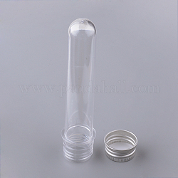 Kunststoff-Kügelchen Container, Flasche, Kolumne, Transparent, 139.5x25 mm