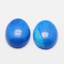 Cabochon Howlite naturale, tinto, ovale, blu, 40x30x7mm