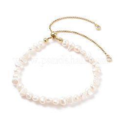 Bracciale scorrevole da donna con perle naturali e perline, vecchio pizzo, diametro interno: 2-1/8~3-3/8 pollice (5.4~8.5 cm)