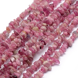 Chapelets de perles en tourmaline naturelle, puce, 3~5mm, Trou: 0.6mm, environ 16 pouce (40.6 cm)