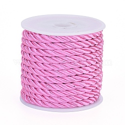 Polyester Cord, Twisted Cord, Violet, 5mm, about 4.37 yards(4m)/roll