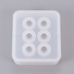 Stampi per perle di silicone, stampi per colata di resina, per resina uv, creazione di gioielli in resina epossidica, bianco, 8.15x7.05x1.85cm, dimensione interna rotonda: 0.8 cm