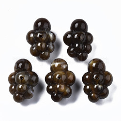 Acryl-Perlen, Nachahmung Edelstein-Stil, Kokosnuss braun, 33x23x17 mm, Bohrung: 2 mm, ca. 80 Stk. / 500 g