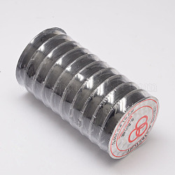 Filo di cristallo elastico piatto, filo per perline elastico, per realizzare bracciali elastici, nero, 0.8mm, circa 10.93 iarde (10 m)/rotolo