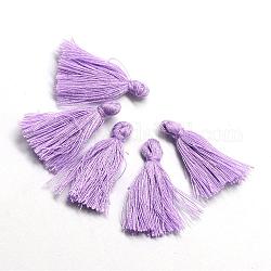 Decorazioni in nappa a mano in cotone polycotton (cotone poliestere), decorazioni ciondolo, lilla, 29~35mm