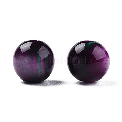 Resin Beads, Imitation Gemstone, Round, Plum, 12x11.5mm, Hole: 1.5~3mm
