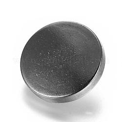 Кнопки сплава хвостовиком, 1-луночное, плоско-круглые, металлический черный, 12.5x7 мм, отверстие : 2 мм