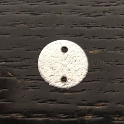 Латунные коннекторы, плоско-круглые, без никеля , платина, 8x0.5 мм, отверстие : 1 мм