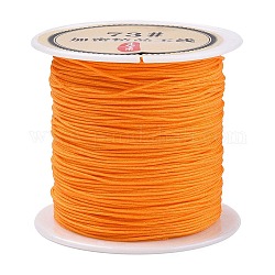 40 ярд нейлоновый шнур с китайским узлом, нейлоновый шнур для изготовления украшений, темно-оранжевый, 0.6 мм