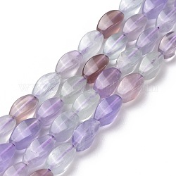 Natural Twist Fluorite Beads Strands, 12x6x6mm, Hole: 1mm, about 33pcs/strand, 15.74 inch