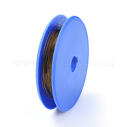 Round Copper Craft Wire, for Jewelry Making, Golden, 0.4mm, about 80m/roll