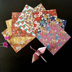 Papel origami, papel plegable hecho a mano, para niños, escuela, diy y manualidades, sakura, 140x140mm, 60 hojas / bolsa