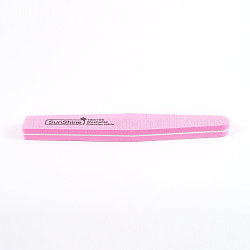 100/180 гвоздь пилка, двусторонняя полоска для губки, полировочная палочка, наждачная бумага для ногтей, стирающийся, ярко-розовый, 17.8x2.8x1.25 см