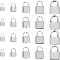 UNICRAFTALE 20Pcs 5 Sizes Padlock Pendants 304 Stainless Steel Charms Large Hole Pendants for DIY Necklaces Jewelry Making Accessory