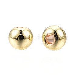 Legierung Tibetische Perlen, Cadmiumfrei und Nickel frei und Bleifrei, Runde, Licht Gold, 4x3.5 mm, Bohrung: 1.4 mm