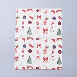 Thema Weihnachten, a5 glitter pu leder stoff, für Basteltuch DIY Material, Weihnachtsbaum-Muster, weiß, 20x15.3x0.05 cm
