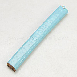 Leather Cord, Pale Turquoise, 10x5~7mm