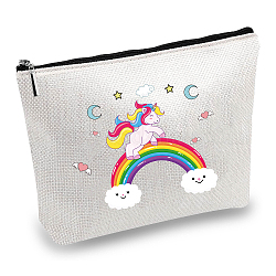 12# Baumwoll-Polyester-Tasche, Stroage Bag, Rechteck, Regenbogenmuster, 18x25 cm