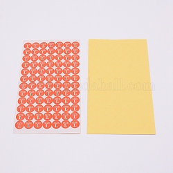 Size L Clothing Size Round Sticker Labels, Adhesive Stickers, for Clothing T Shirts, Orange, 15.5x9x0.02cm, 84pcs/sheet, 15sheets/set, 1260pcs/set