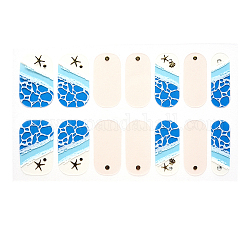 Full Cover Nombre Nagelsticker, selbstklebend, für Nagelspitzen Dekorationen, Farbig, 24x8 mm, 14pcs / Blatt