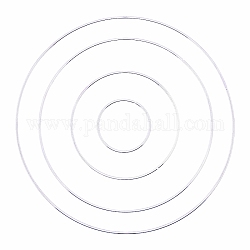 Cerchi in ferro, anello macramè, per artigianato e rete / rete tessuta con forniture di piume, anello, 150mm