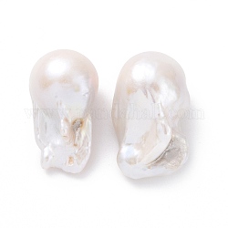 Perles de perles keshi naturelles, perle de culture d'eau douce, pas de trous / non percés, pépites, blanc antique, 20.5~26.5x16.5~17.5x13.5~14mm