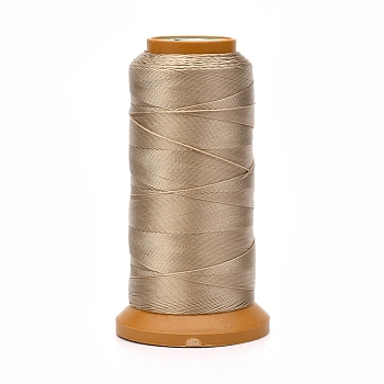Polyesterfäden, für Schmuck machen, Bräune, 1 mm, ca. 284.33 Yard (260m)/Rolle