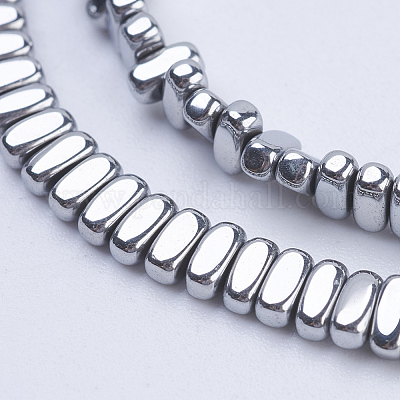 Chapelets de perles en hématite synthétique sans magnétiques&nbsp;G-J382-2x4x2mm-A06-1
