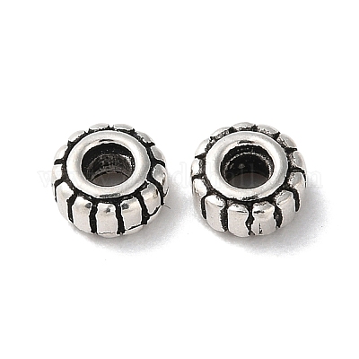 925 perline ondulate in argento sterling&nbsp;STER-P053-09A-AS-1