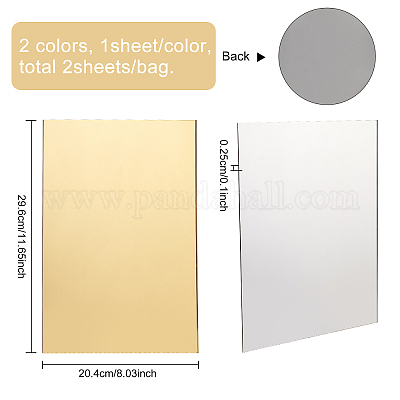 Acrylic Mirror Sheets, Shatter Resistant (3mm, 10 x 8 in, 3 Pack