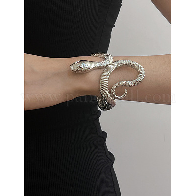 Brazaletes abiertos de aleación para mujer&nbsp;BJEW-K253-01P-1