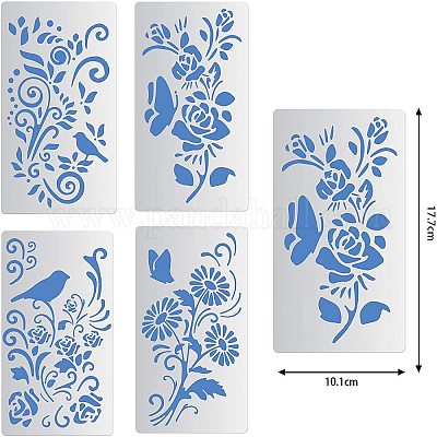 Wholesale BENECREAT Botanical Stainless Steel Stencil 