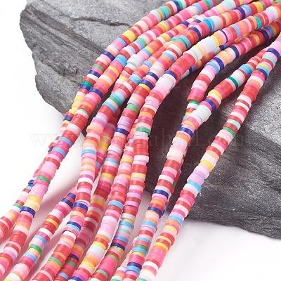 Flat Clay Beads Suitable for Jewelry Making Disc Beads Rainbow Rubber Beads  DIY Craft Bracelet 