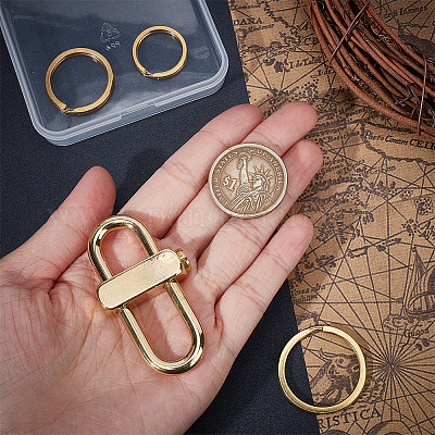 Wholesale CHGCRAFT Brass Key Chain with 3 Rings Screw Lock
