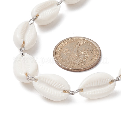 Wholesale Acrylic Shell Bead Link Necklaces for Women 