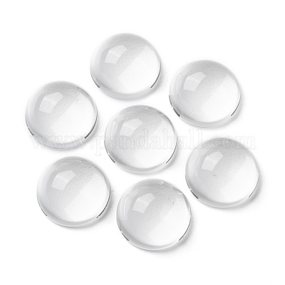 Transparent halbrund Glas Cabochons&nbsp;GGLA-R027-16mm-1
