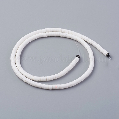 Flache runde handgemachte Polymer Clay Perle Spacer&nbsp;X-CLAY-R067-3.0mm-17-1