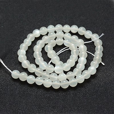 Brins de perles de lune blanche&nbsp;G-G733-6mm-1