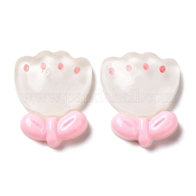 Cabochons en résine translucide&nbsp;CRES-D018-02A-1