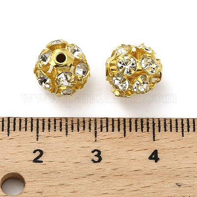 10mm Messing Strass Perlen&nbsp;X1-KK-S519-01C-02G-1
